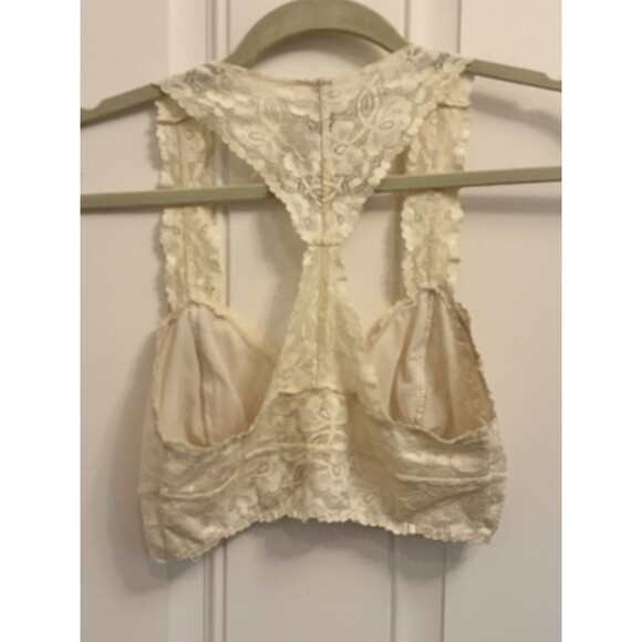 Free People Womens Gallon Lace Floral Nude Racerback Lace Bralette Size  S/P - Picture 5 of 12